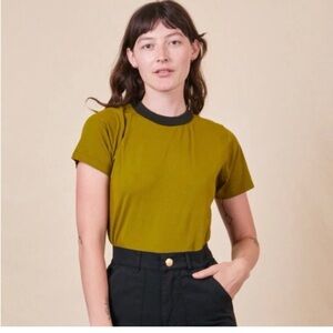 Big Bud Press Gross Green Ringer Tee in Large